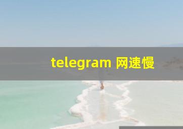 telegram 网速慢